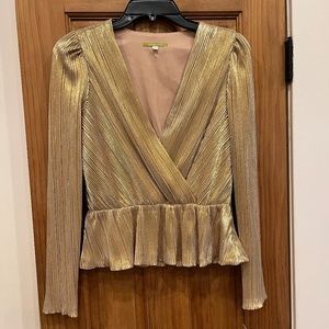 Gianni Bini Gold Lame Shirt